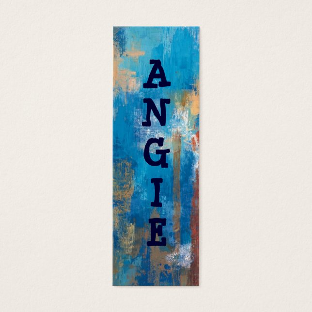 Anpassade Abstrakt Namn bricka bokmärke Litet Visitkort (Framsidan)