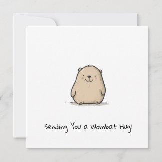 Anpassade Adsible Watercolor Wombat Julkort