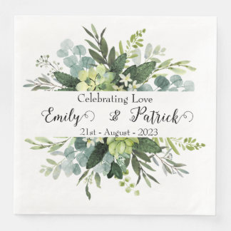 Anpassade Aesthetic Bröllop Napkin Pappersservett