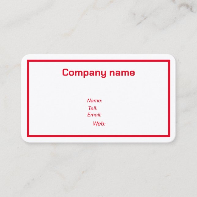 Anpassade Affärskort Visitkort (Framsida)