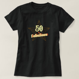 Anpassade Ålder Fabulous Star Birthday T Shirt