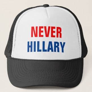 Anpassade ALDRIG HILLARY för presidenten 2016 Truckerkeps