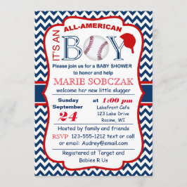 Anpassade all Amer Bball baby showerinbjudan Inbjudningar
