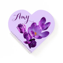 Anpassade Amy namn lila Crocus blommigt