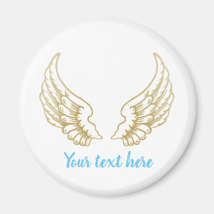 ANPASSADE ANGEL VINGAR ROUND STICKER MAGNET