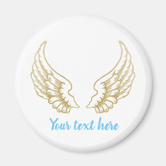 ANPASSADE ANGEL VINGAR ROUND STICKER MAGNET