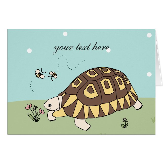 Anpassade Angulate sköldpaddakort Hälsningskort (Framsidan Horizontal)