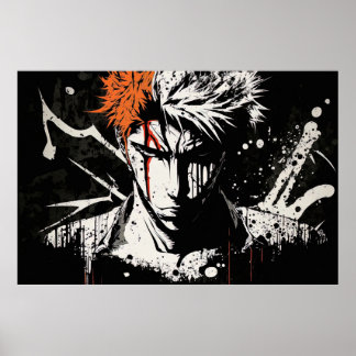 Anpassade Anime Inspired Hero Wall Poster