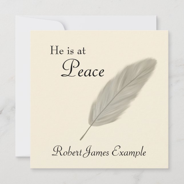 Anpassade Anmälan om dödsfall (Sand) Inbjudningar (Framsida)