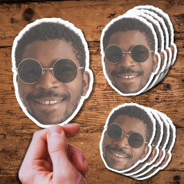 Anpassade Ansikten Anpassade Födelsedagsfirande Fa Klistermärken