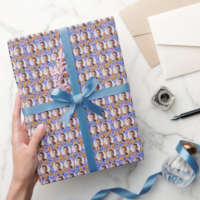 Anpassade Ansikten Leende Pumpamuster Presentpapper (Gifting)