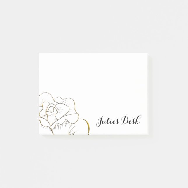 Anpassade anteckningar för Guld Ro Post-it Block (Framsida)