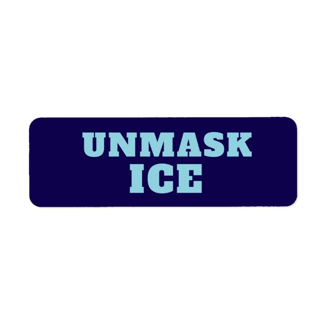 Anpassade anti-ICE-protestskyltar Returadress Etikett (Framsidan)
