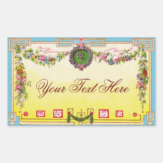 Anpassade Antique Fransk Parfym Rektangulärt Klistermärke