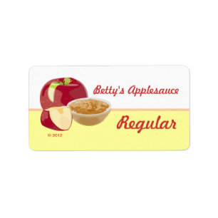 Anpassade Applesauce Lables Adressetikett