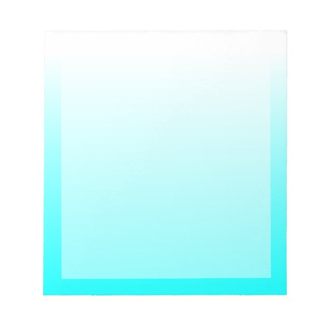 Anpassade Aqua Cyan Ombre Anteckningsblock (Framsida)