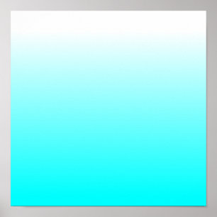 Anpassade Aqua Ombre Poster