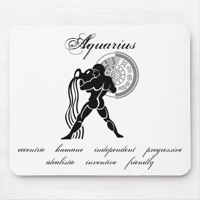 Anpassade Aquarius-drag Zodiac i Grekland-stil Musmatta (Framsidan)