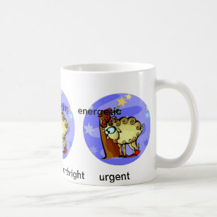 Anpassade Aries-egenskaper Cute Tecknad Zodiac Kaffemugg