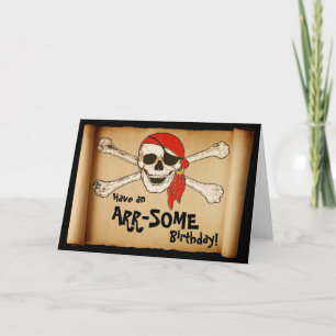 Anpassade ARR-SOME Pirat Skull Kort