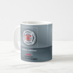 Anpassade, årsdag för brandavdelningen kaffemugg