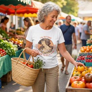Anpassade Art Nouveau-pensionärsgåvor för henne Mo T Shirt