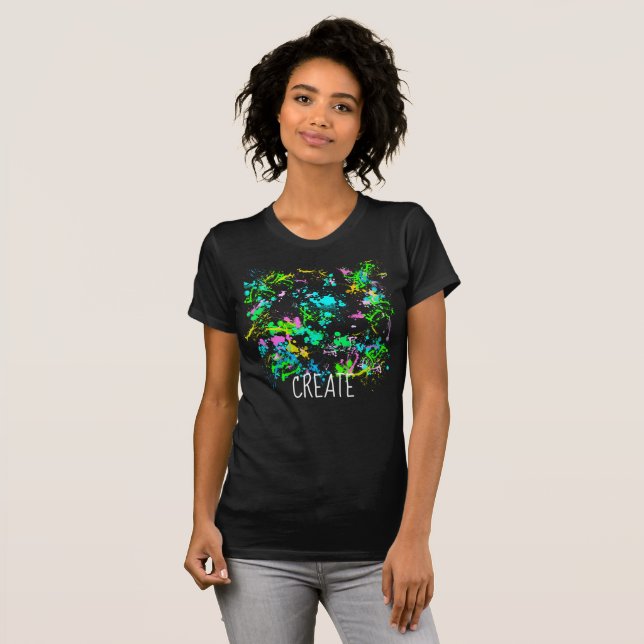 Anpassade Artister Paint Splatter Skapar skjorta T Shirt (Hel framsida)