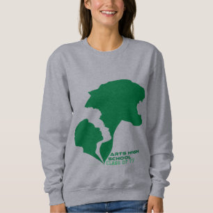 Anpassade Arts High School Grönt Silhouettes T Shirt