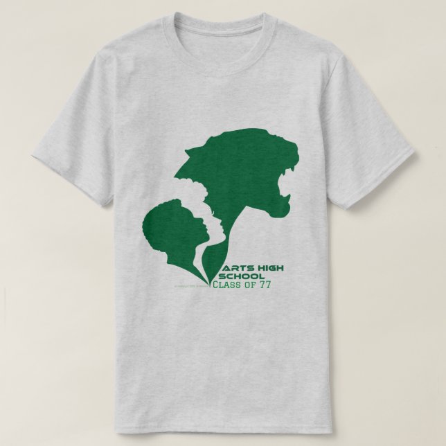 Anpassade Arts High School Grönt Silhouettes T Shirt (Design framsida)