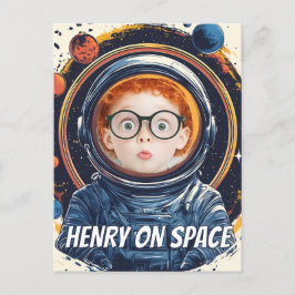 Anpassade Astronaut Kid Vykort