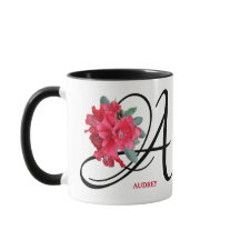 Anpassade Audrey namn rödblommor trendig boho