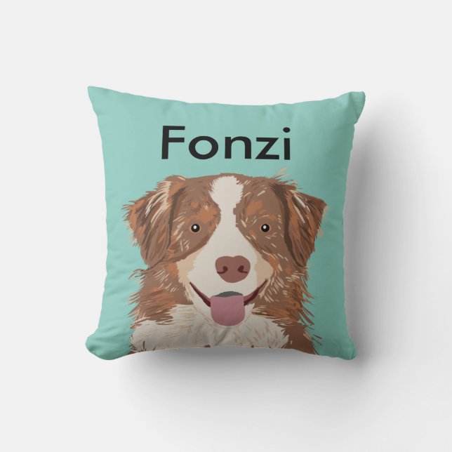 Anpassade Australian shepherd Hund Kudde (Framsida)