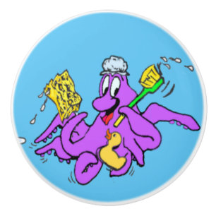 Anpassade av bäckenoktopus Ceramisk Drag Knopp