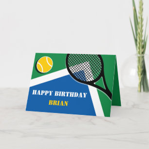 Anpassade av blått grönt-tennis- kort