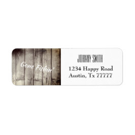 Anpassade av borta fisketyp returadress etikett