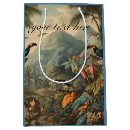 anpassade av botaniska tukaner och blommor av vint