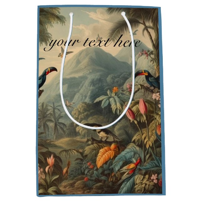 anpassade av botaniska tukaner och blommor av vint (Framsidan)