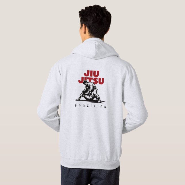 anpassade av brazilian martial art Jiu-jitsu Hoodie (Hel baksida)