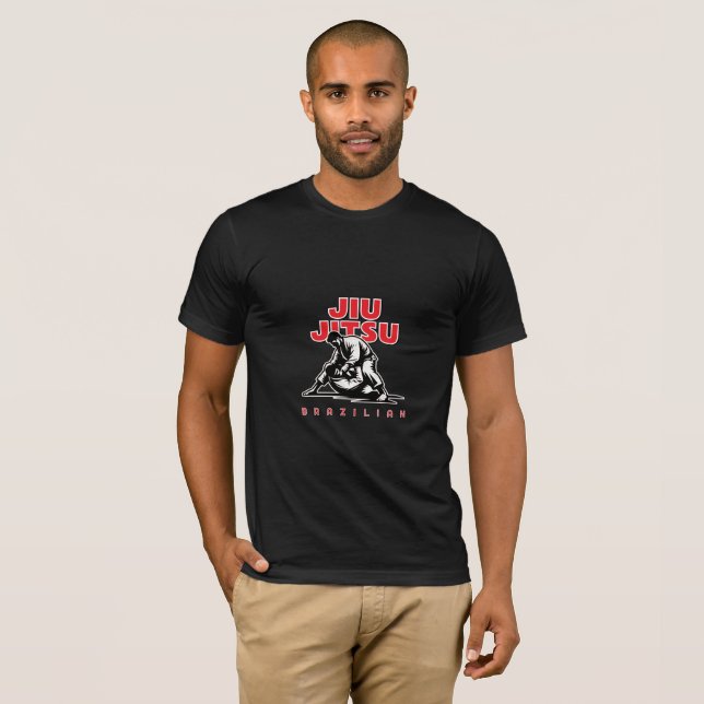 anpassade av brazilian martial art Jiu-jitsu T Shirt (Hel framsida)