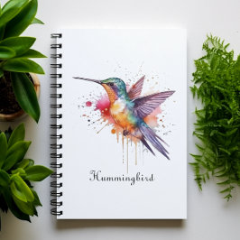 Anpassade av exotiskt färgat hummingbird anteckningsbok