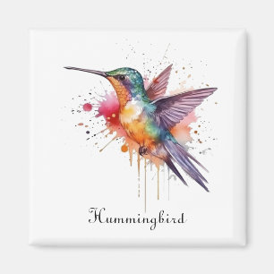 Anpassade av exotiskt färgat hummingbird magnet