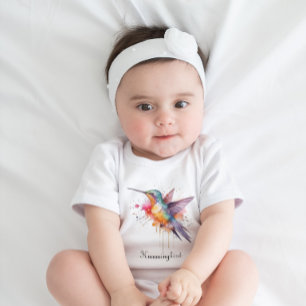 Anpassade av exotiskt färgat hummingbird t shirt