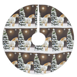 Anpassade av julgran-kjolhäst julgransmatta borstad polyester