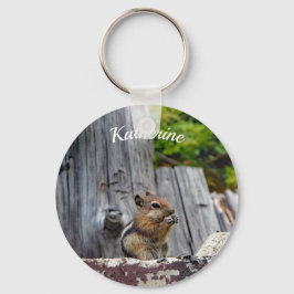 Anpassade av matfoto från Cute Chipmunk Animal Pho Nyckelring