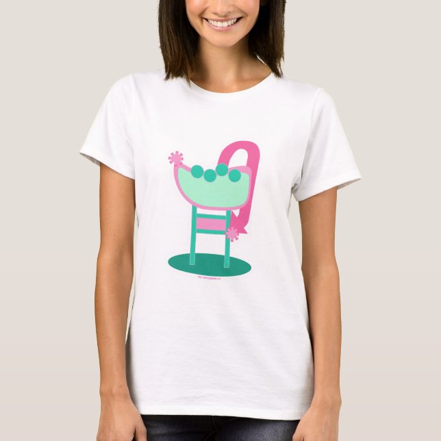 Anpassade av Neon Retro-femties-tecken för Middag T-shirt (Framsida)