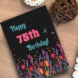 Anpassade av vildblommor Söt Birthday Card Kort