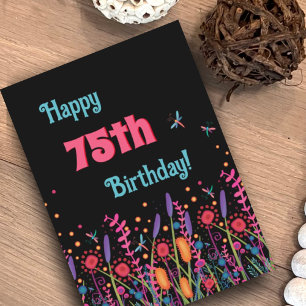 Anpassade av vildblommor Söt Birthday Card Kort