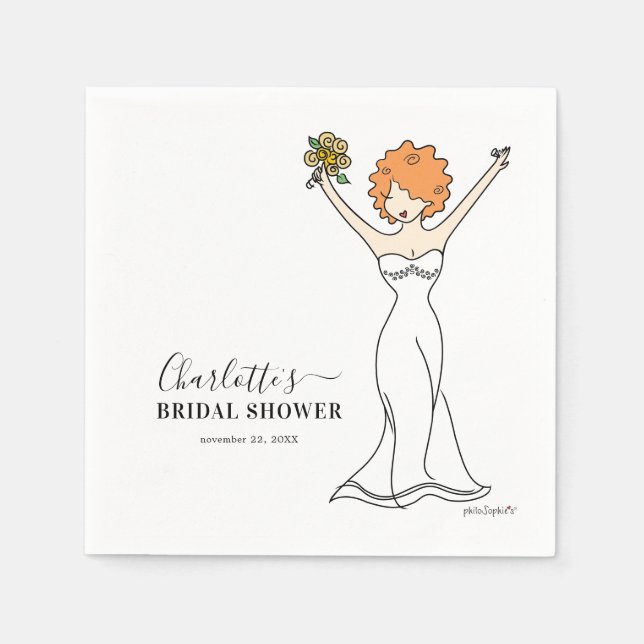 Anpassade Avatar-Möhippa | Curly Hair Pappersservett (Framsidan)