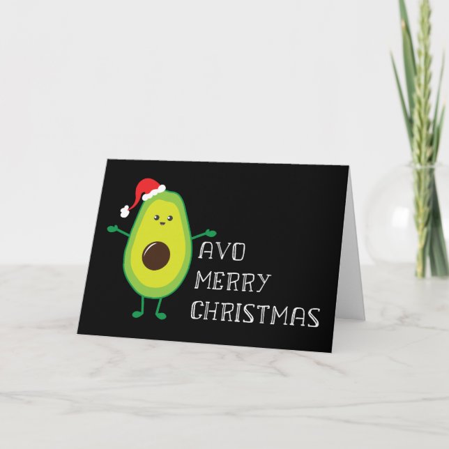 Anpassade Avo God jul Kort (Framsida)