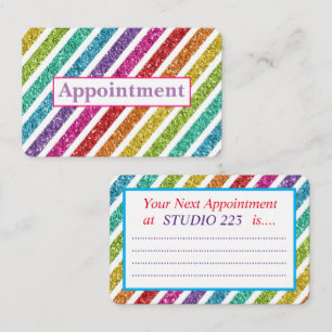 Anpassade avtalskort - Nail Salon Glitter Visitkort